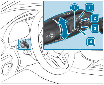 Mercedes-Benz GLC. Switching the rear window wiper on/off